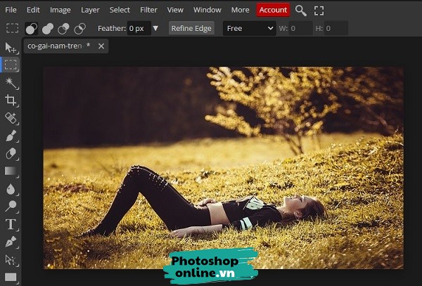 Cách xoay ảnh trong Photoshop online