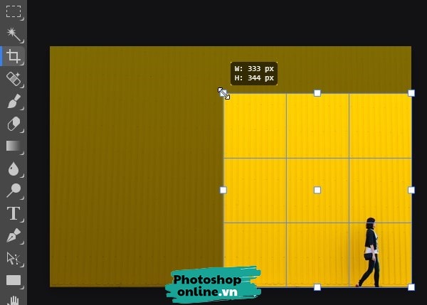 Cắt ảnh online trong Photoshop online