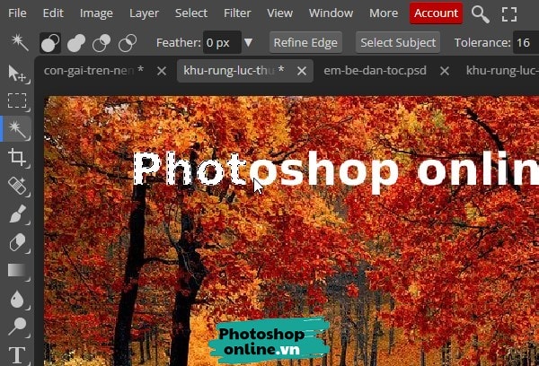 Xóa chữ trên ảnh online, xóa chữ trên ảnh bằng Photoshop online