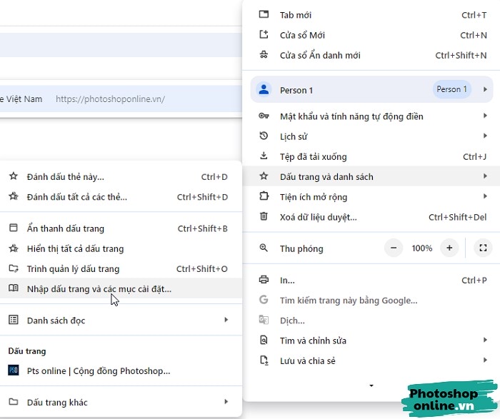 Tạo dấu trang trong Chrome, cách lưu trang web trong Chrome