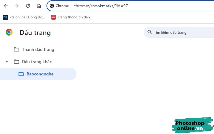 Tạo dấu trang trong Chrome, cách lưu trang web trong Chrome