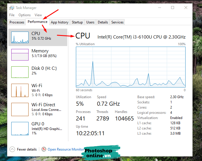 Cách xem cấu hình máy tính không cần phần mềm