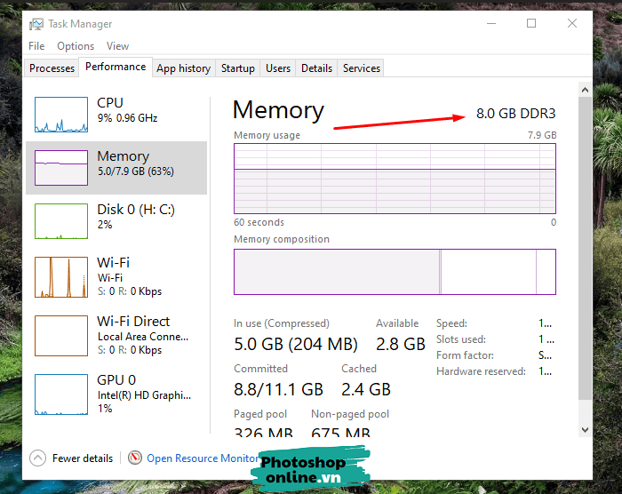 Cách xem cấu hình máy tính không cần phần mềm