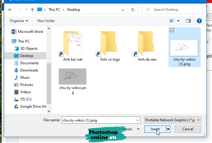 Hướng dẫn chèn chữ ký trong file Word