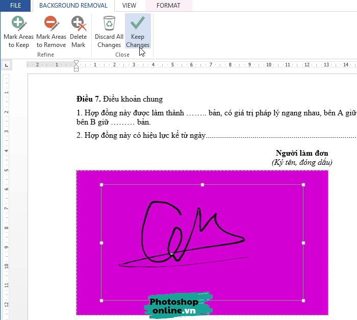 Hướng dẫn chèn chữ ký trong file Word
