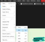 Cách lưu file ảnh trong Photoshop online
